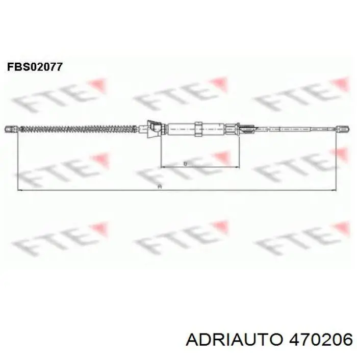 Задний трос ручника Adriauto 470206 цена, от 6.41 USD