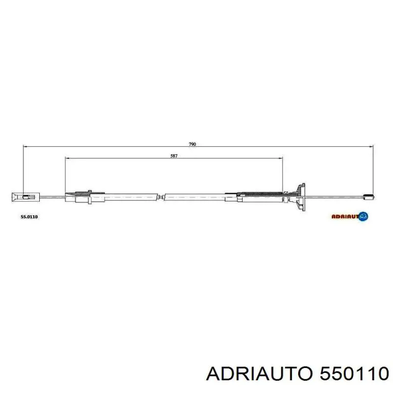 Cable de embrague 550110 Adriauto