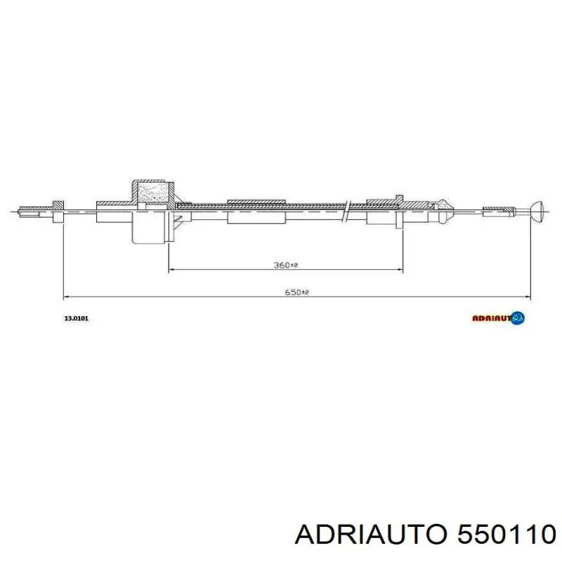 Трос сцепления 550110 Adriauto