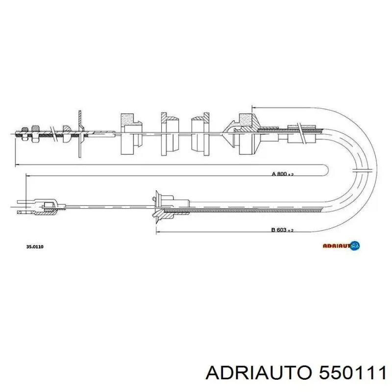 Купить 550111 Adriauto Трос сцепления