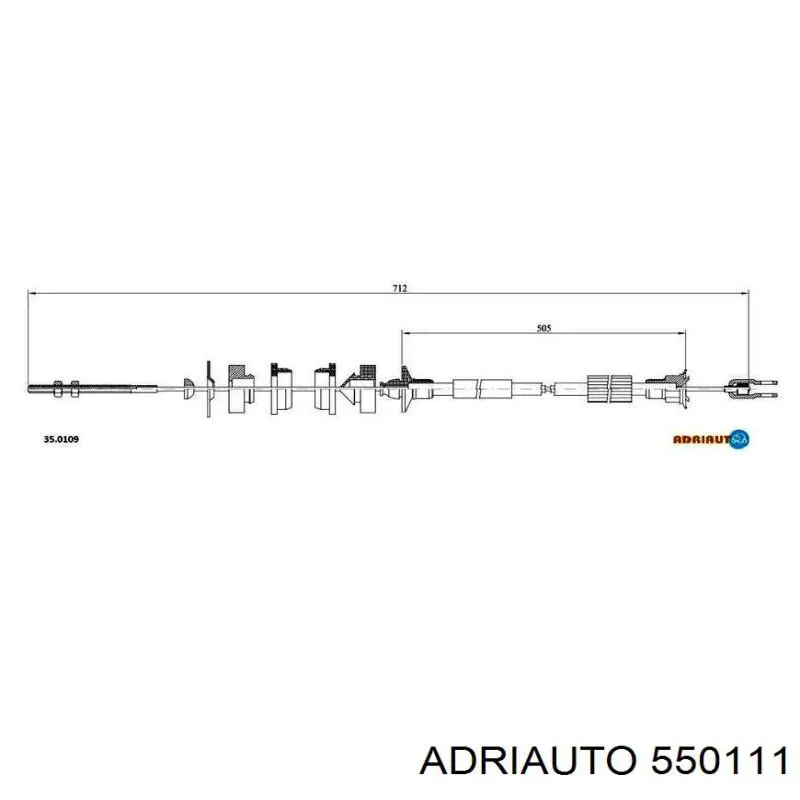 Трос сцепления 550111 Adriauto