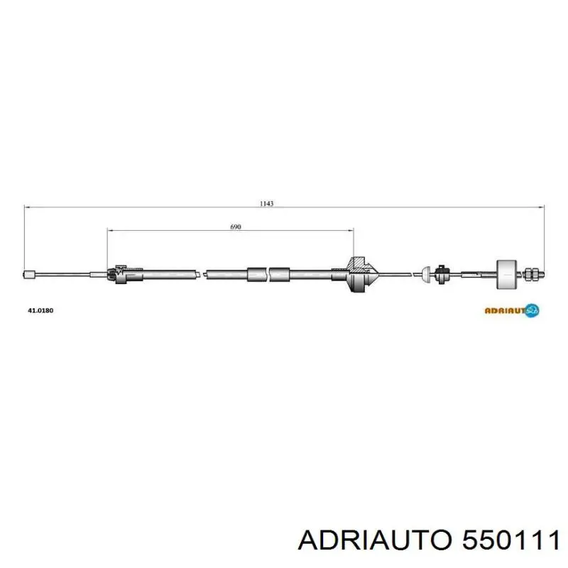 Тросик сцепления Adriauto 550111