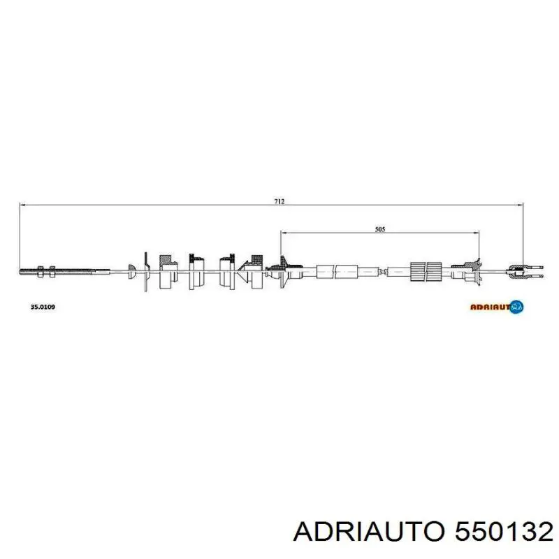 Купить 550132 Adriauto Трос сцепления