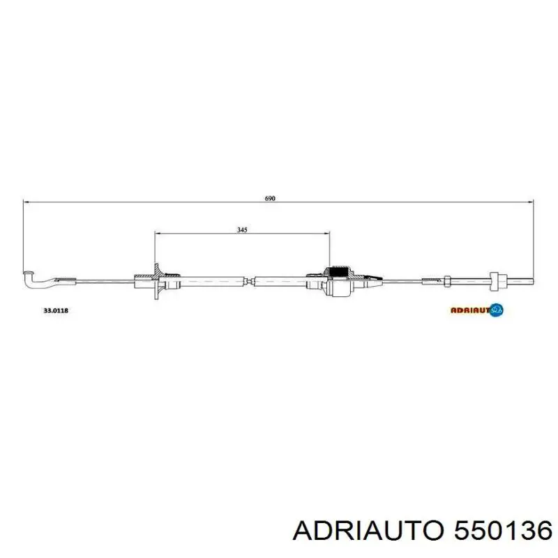 Трос сцепления Adriauto 550136 цена, от 10.45 USD