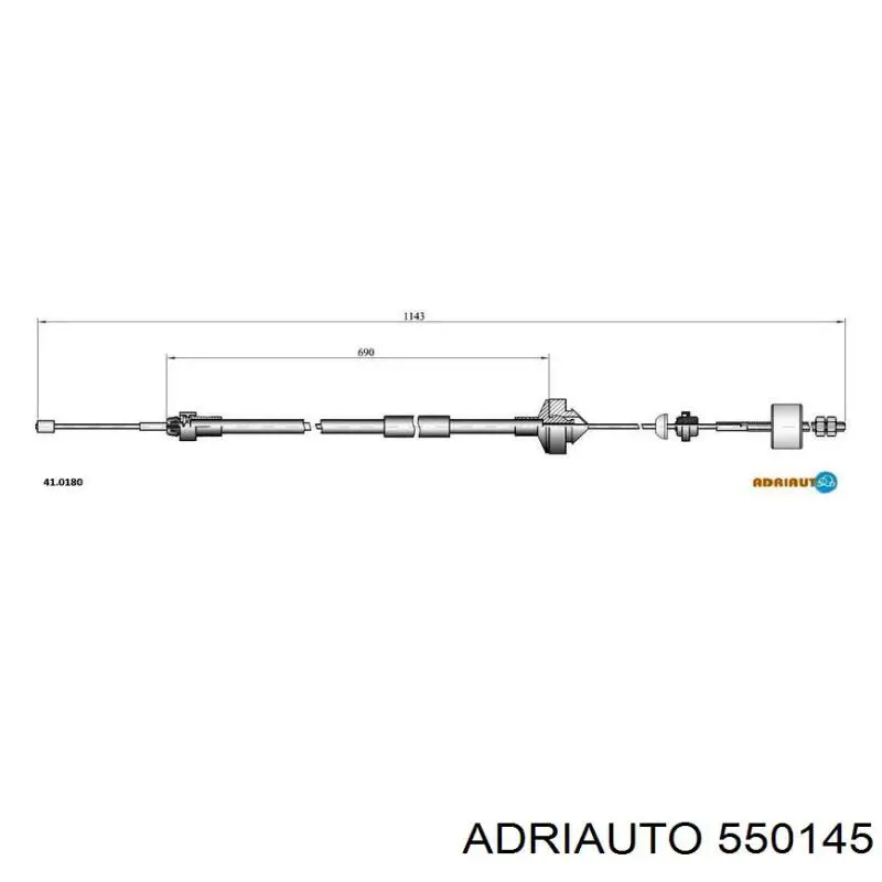 Трос сцепления 550145 Adriauto