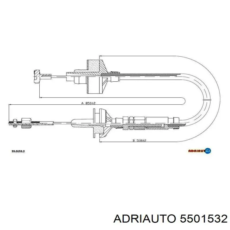 Трос сцепления Adriauto 5501532 цена, от 16.06 USD