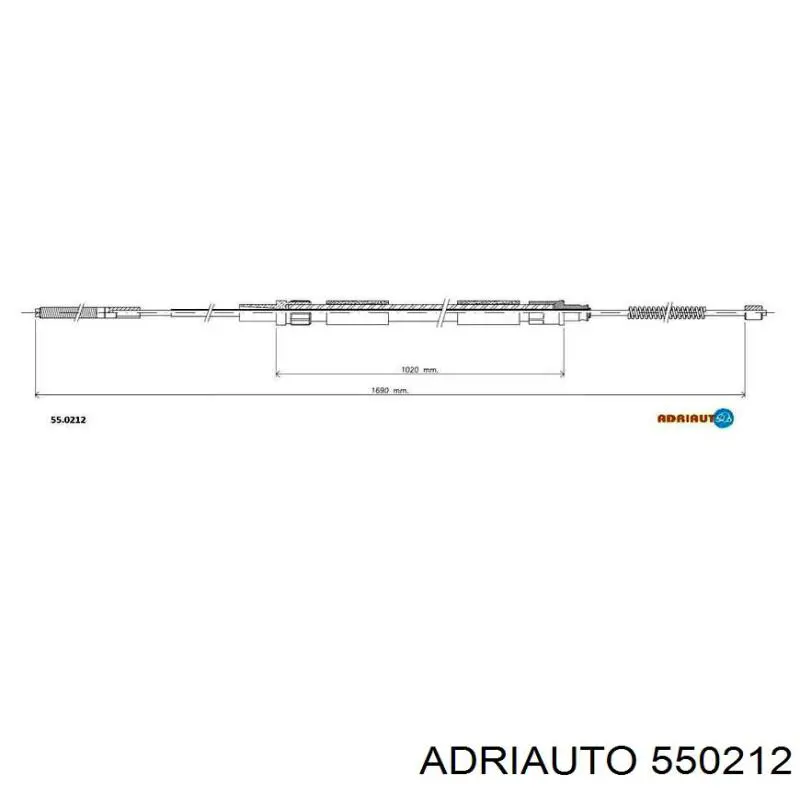 Задний трос ручника 550212 Adriauto