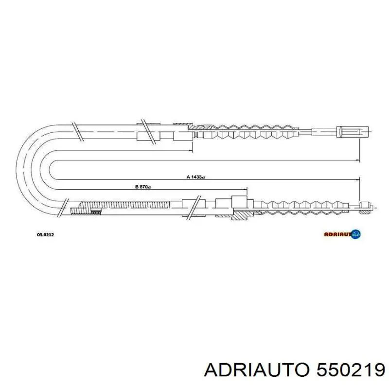 Cable de freno de mano trasero derecho/izquierdo 550219 Adriauto