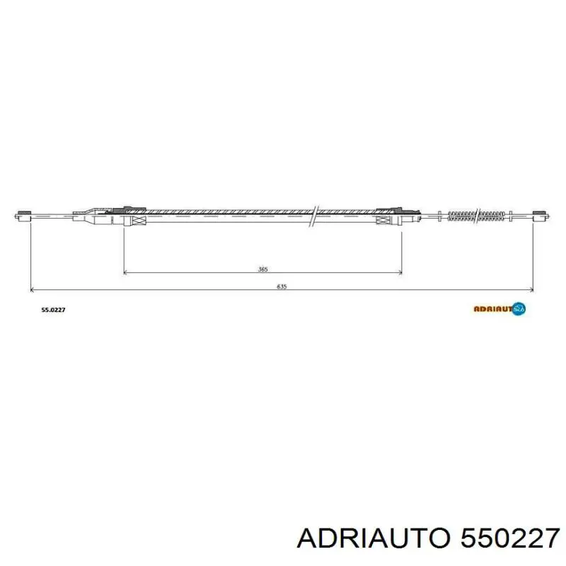 Задний трос ручника 550227 Adriauto