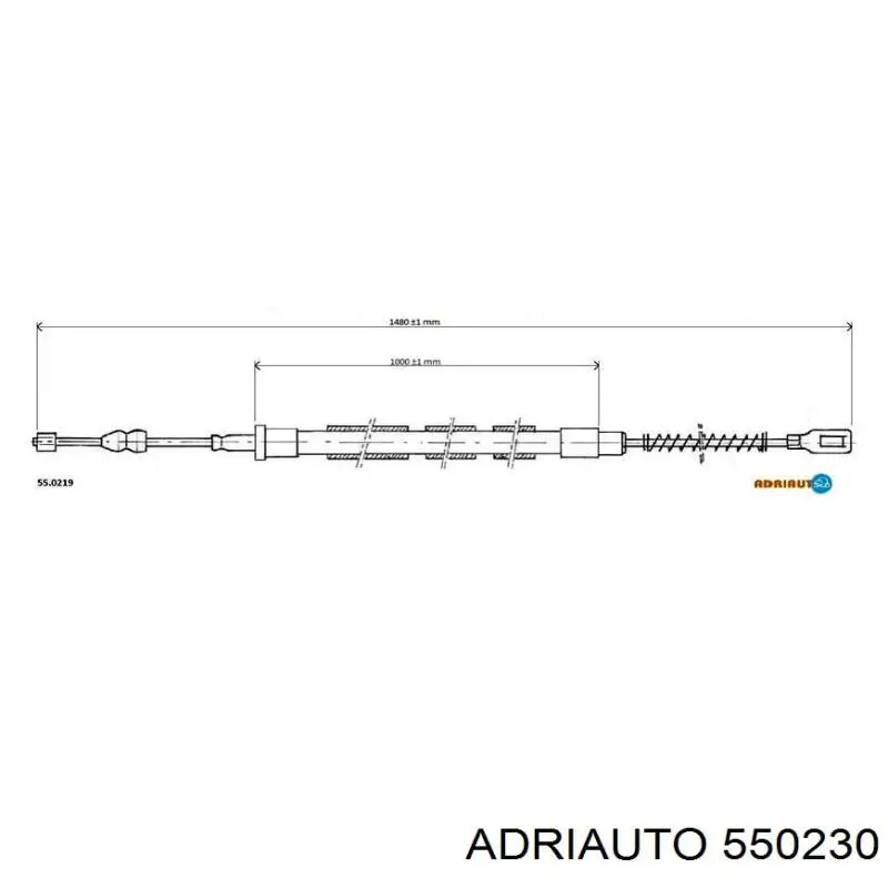 Трос ручного тормоза задний Adriauto 550230 цена, от 6.68 USD
