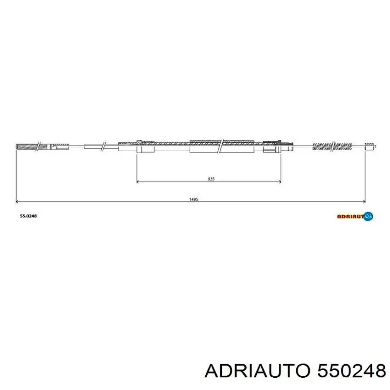 550248 Adriauto трос ручного тормоза задний правый/левый