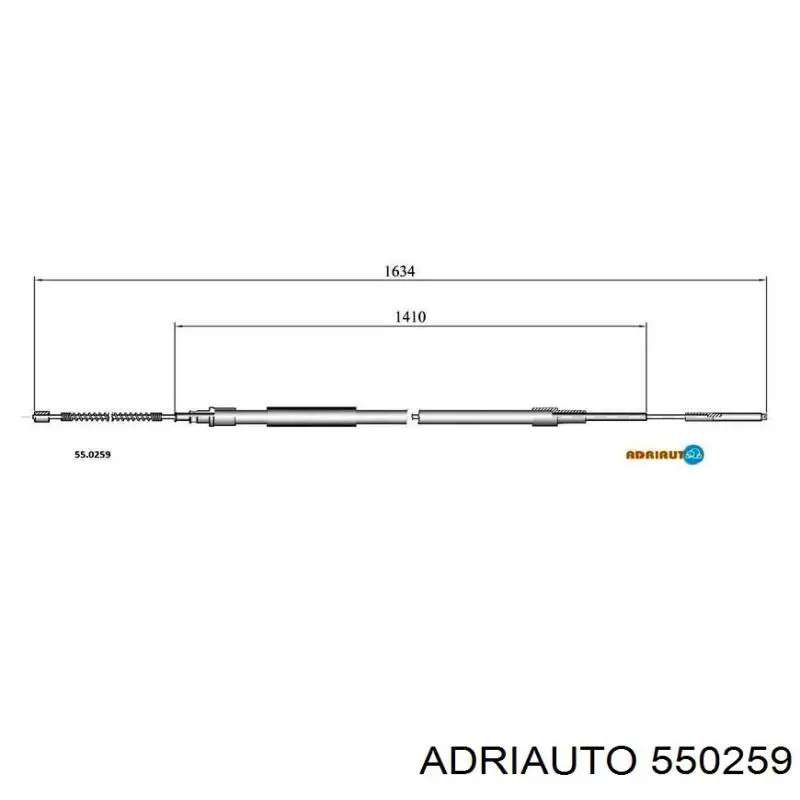 550259 Adriauto трос ручного тормоза задний правый/левый