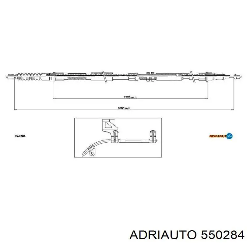 Трос ручника 550284 Adriauto