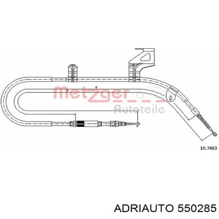 Купить 550285 Adriauto Задний правый трос ручника
