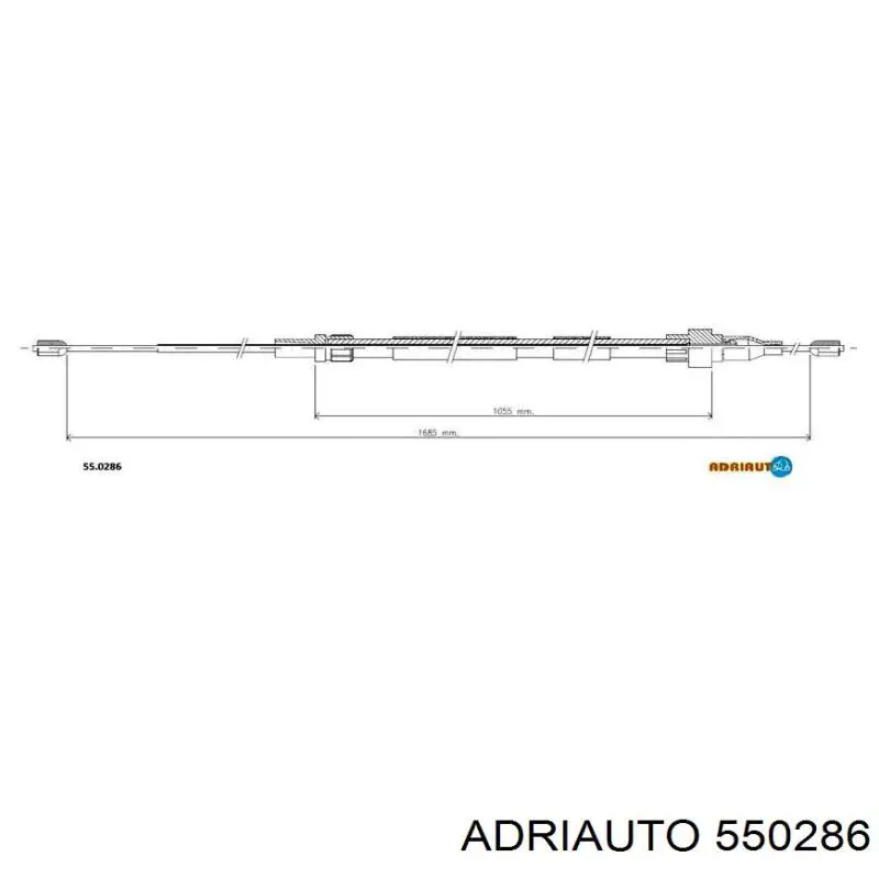 550286 Adriauto Трос ручного тормоза задний правый/левый