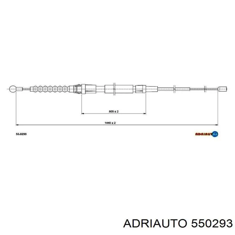 Задний трос ручника 550293 Adriauto