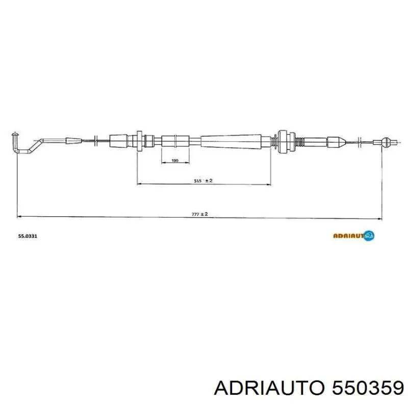 Трос газа 550359 Adriauto