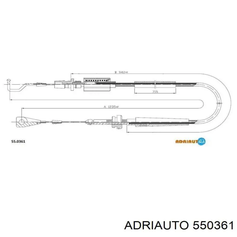 Трос/тяга газа (акселератора) Adriauto 550361