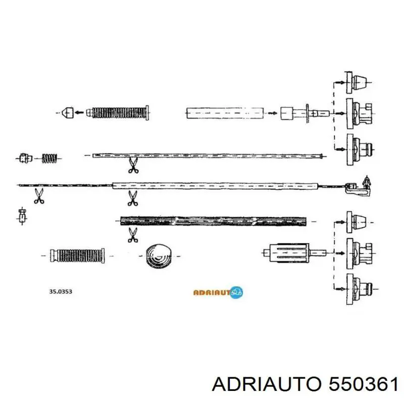 Тяга газа Adriauto 550361 цена, от 10.65 USD