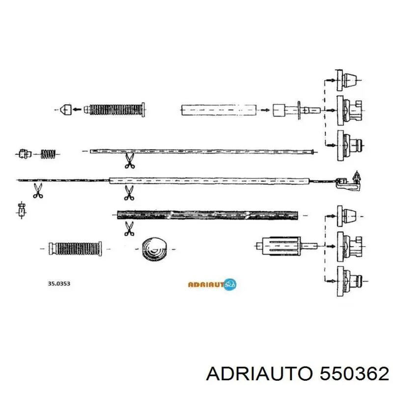 Трос газа 550362 Adriauto