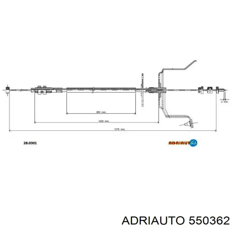 Трос газа 550362 Adriauto