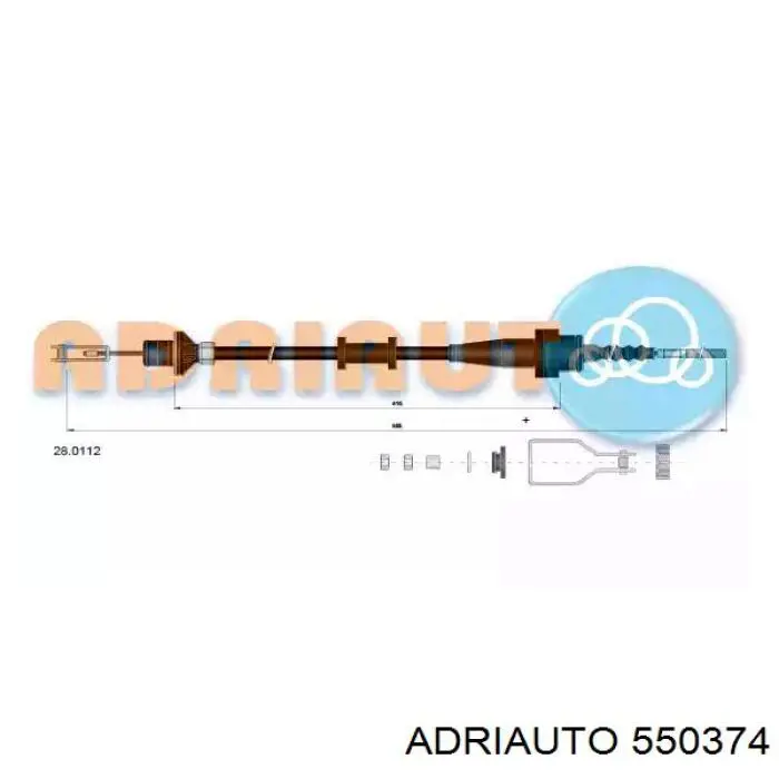 Трос газа 550374 Adriauto