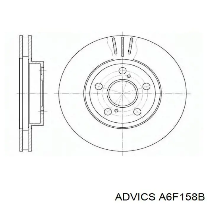Тормоз дисковый передний Advics A6F158B цена, от 32.04 USD