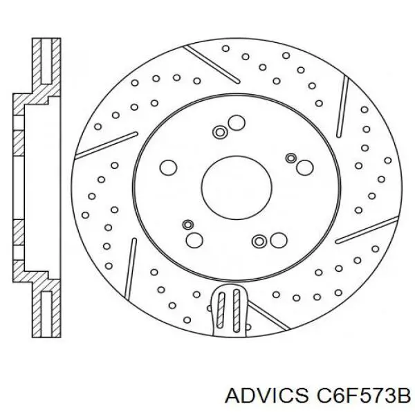 Передние тормозные диски C6F573B Advics