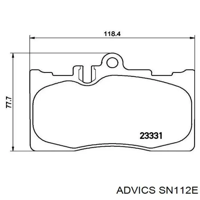 Передние тормозные колодки SN112E Advics