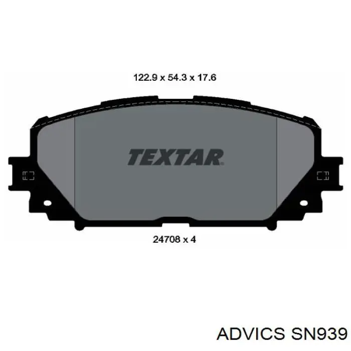 Передние тормозные колодки SN939 Advics