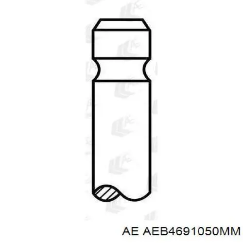 Вкладыши коленвала шатунные, комплект, 2-й ремонт (+0,50) AEB4691050MM AE