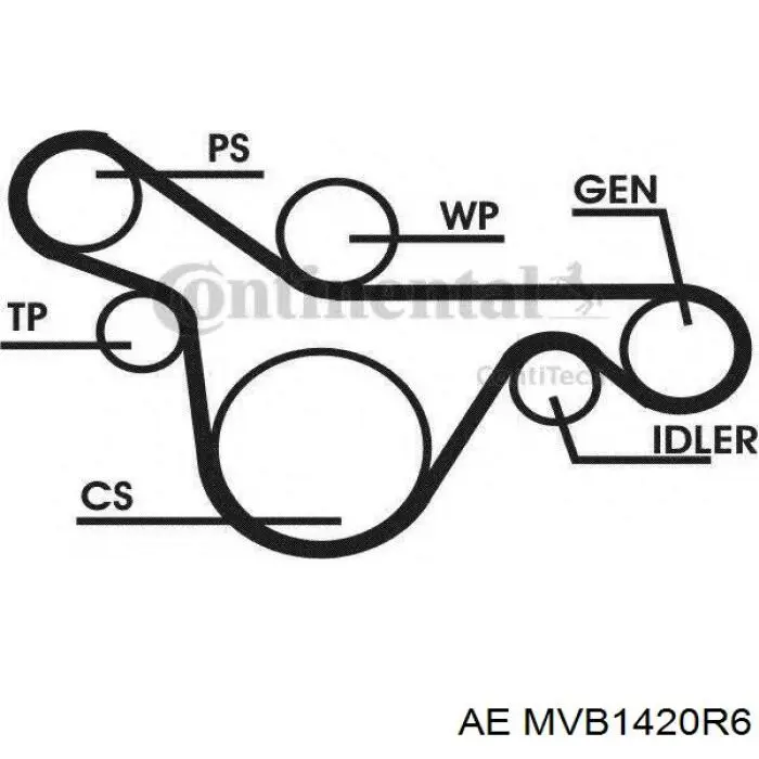Клиновый ремень AE MVB1420R6 цена, от 12.97 USD