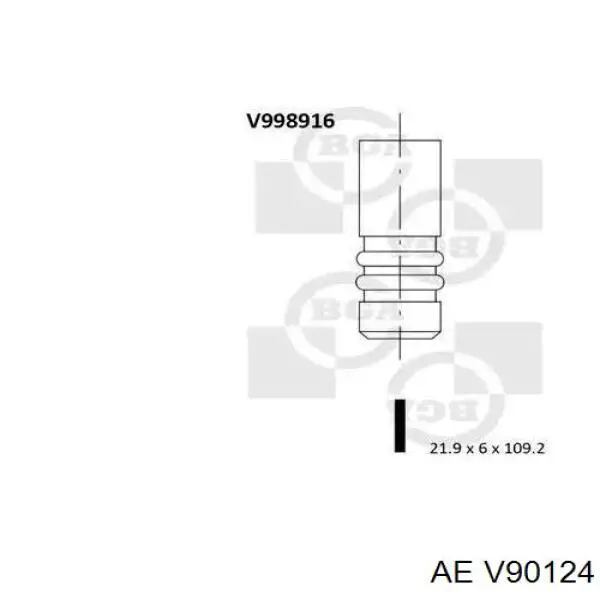 Выпускной клапан двигателя AE V90124 цена, от 5.88 USD