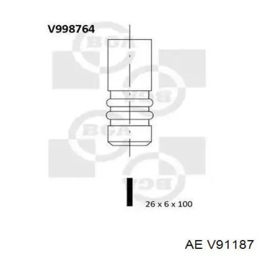 Клапан впускной AE V91187 цена, от 7.90 USD