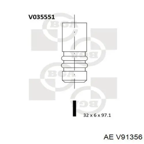 V91356 AE Впускной клапан