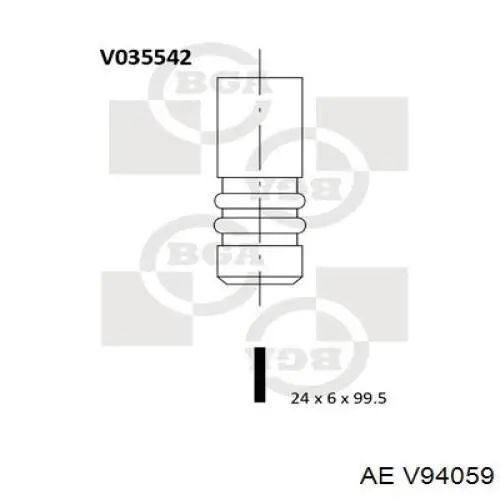 Выпускной клапан V94059 AE