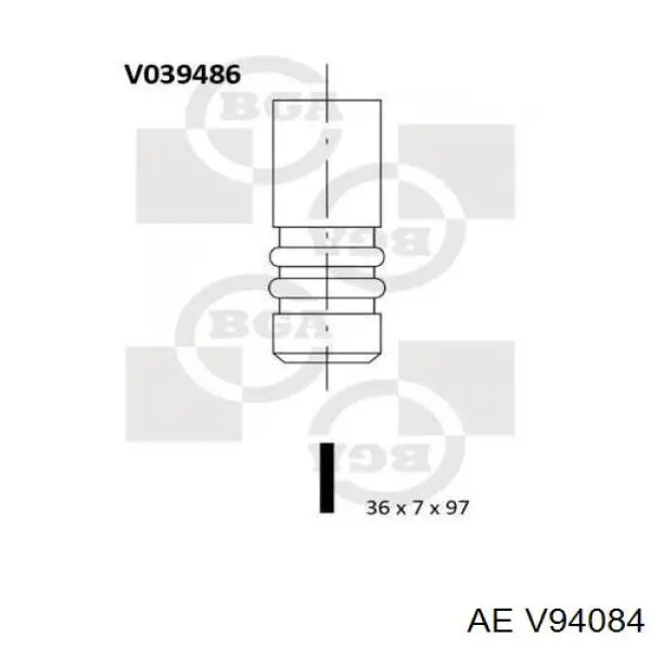 Клапан впускной AE V94084 цена, от 7.09 USD