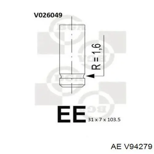 V94279 AE Выхлопной клапан