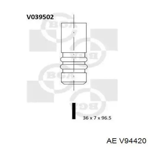 V94420 AE клапан впускной