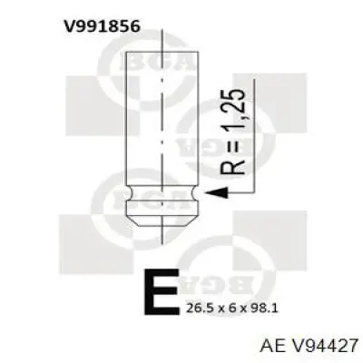 V94427 AE выпускной клапан