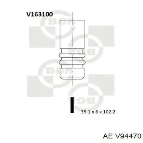 V94470 AE клапан впускной