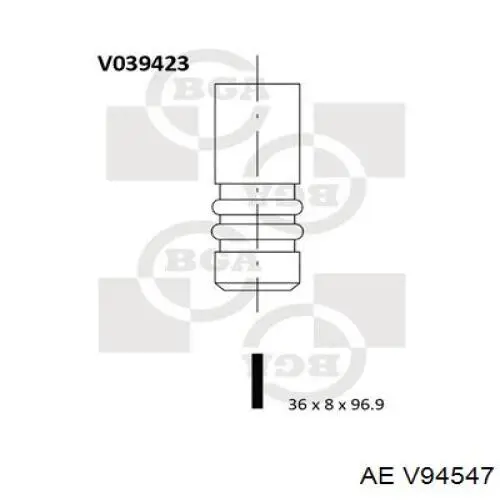 Клапан впускной AE V94547 цена, от 9.51 USD