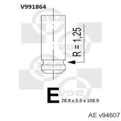 Клапан выпускной AE V94607