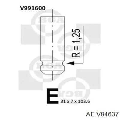 V94637 AE выпускной клапан