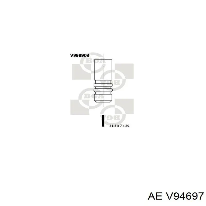 Клапан впускной AE V94697 цена, от 7.51 USD