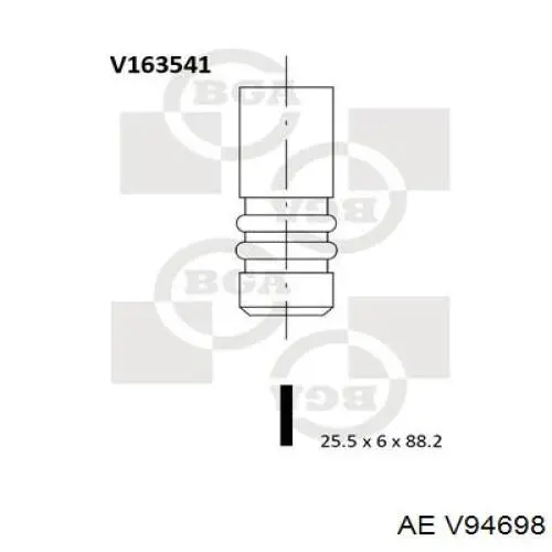 V94698 AE клапан выпускной