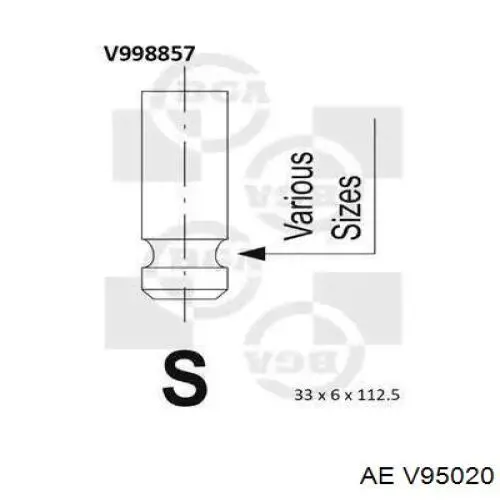 V95020 AE Выхлопной клапан