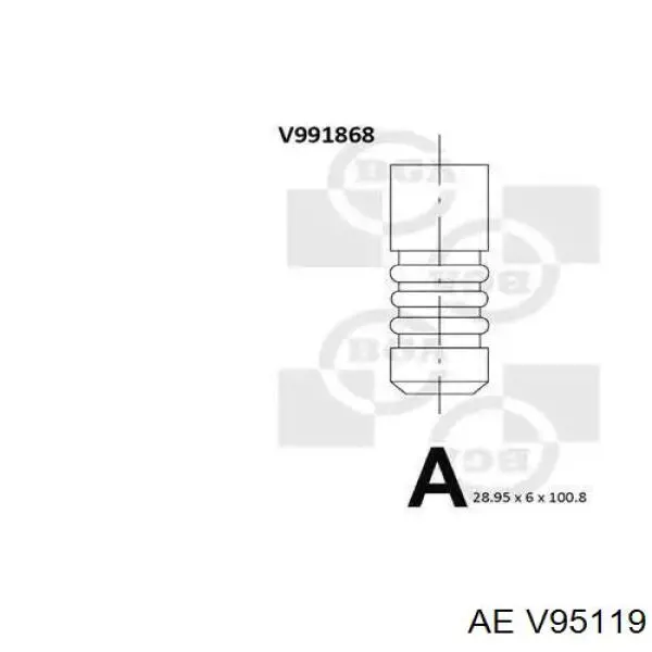Купить V95119 AE Впускной клапан