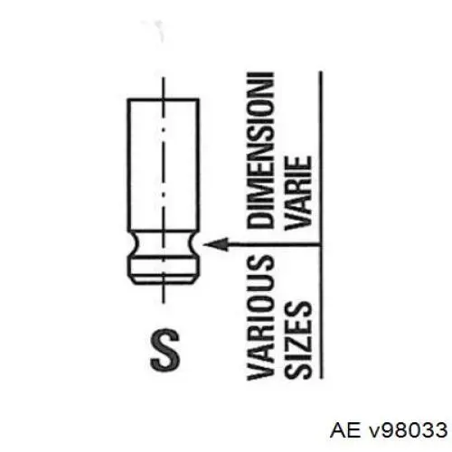 Клапан выпускной AE V98033