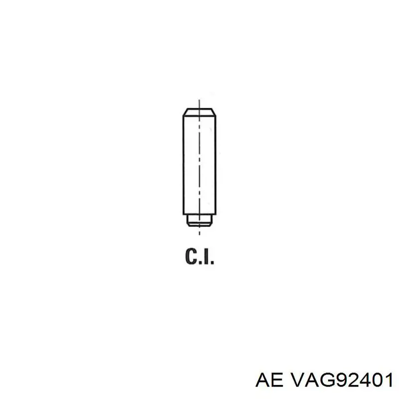 VAG92401 AE направляющая клапана впускного